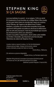Si ça saigne - 4ème de couverture - Format classique