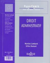 Droit Administratif - 4ème de couverture - Format classique