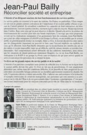 Jean-Claude Bailly : réconcilier société et entreprise - 4ème de couverture - Format classique