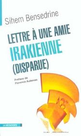 Lettre à une amie irakienne (disparue) - Intérieur - Format classique