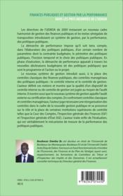Finances publiques et gestion par la performance dans les pays membres de lUEMOA, étude du cas du Sénégal - Couverture - Format classique