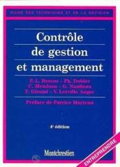 Controle de gestion et management - 4eme edition - Couverture - Format classique