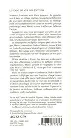 La mesure du temps - 4ème de couverture - Format classique