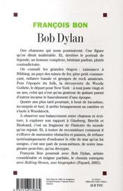 Bob Dylan ; une biographie - 4ème de couverture - Format classique