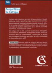 Géopolitique de l'Afrique (4e édition) - 4ème de couverture - Format classique