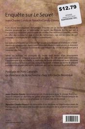 Enquête sur le secret - 4ème de couverture - Format classique
