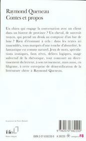 Contes et propos - 4ème de couverture - Format classique