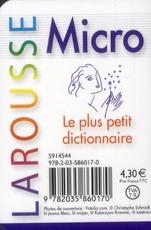 Dictionnaire Larousse micro français - 4ème de couverture - Format classique