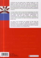 Métropoles et dynamiques entrepreneuriales - 4ème de couverture - Format classique