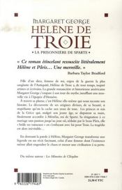 Hélène de troie t.1 ; la prisonnière de sparte - 4ème de couverture - Format classique