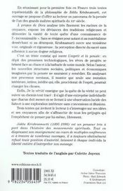 A propos de dieu/l'esprit et la pensee/de la verite - 4ème de couverture - Format classique
