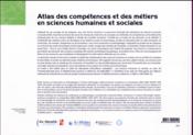 Atlas des competences et des metiers en sciences humaines et sociales - 4ème de couverture - Format classique