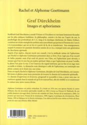 Graf Durckheim ; images et aphorismes - 4ème de couverture - Format classique