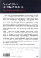 Anne Ancelin Schutzenberger : psychodrame d'une vie - 4ème de couverture - Format classique