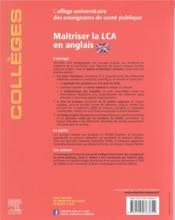 Maîtriser la LCA en anglais ; réussir ses ECNi (5e édition) - 4ème de couverture - Format classique