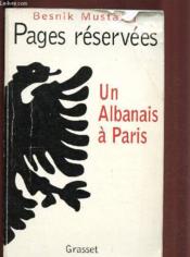 Pages reservees - Couverture - Format classique