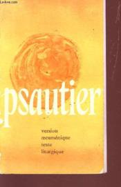 Psautier - version oecumenique texte liturgique broche - Couverture - Format classique
