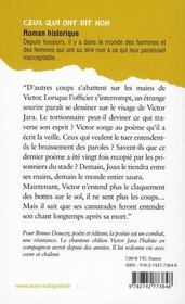 Victor jara : non a la dictature 1ere_ed - 4ème de couverture - Format classique