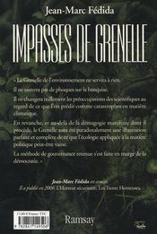 Impasses de Grenelle ; de la perversité écologique - 4ème de couverture - Format classique