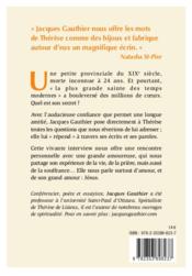 Thérèse de Lisieux, l'interview ; son grand amour, ses secrets, ses conseils - 4ème de couverture - Format classique