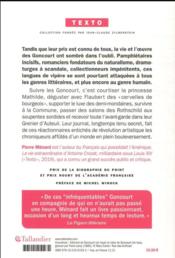 Les infréquentables frères Goncourt - 4ème de couverture - Format classique