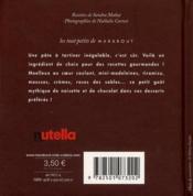 Nutella ; les 30 recettes culte - 4ème de couverture - Format classique