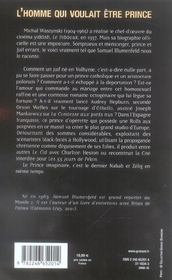 L'homme qui voulait être prince ; les vies imaginaires de Michal Waszynski - 4ème de couverture - Format classique