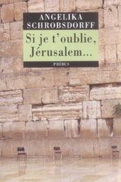 Si je t'oublie, Jérusalem - Intérieur - Format classique