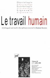 REVUE LE TRAVAIL HUMAIN n.68/3 - Couverture - Format classique
