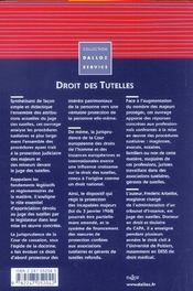 Droit des tutelles ; protection judiciaire des majeurs et des mineurs - 4ème de couverture - Format classique