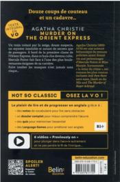Murder on the orient express - 4ème de couverture - Format classique