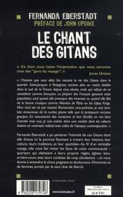 Le chant des gitans ; à la rencontre d'une culture dans le Sud de la France - 4ème de couverture - Format classique