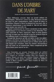 Dans l'ombre de mary - 4ème de couverture - Format classique