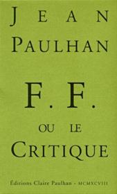 F-F ou le critique - Couverture - Format classique