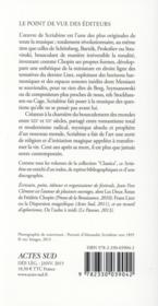 Scriabine - 4ème de couverture - Format classique