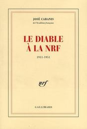 Le Diable A La Nrf - Couverture - Format classique