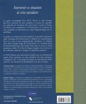 Intervention en situation de crise suicidaire - 4ème de couverture - Format classique