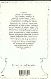 De Gaulle Pensees Repliques Anecdotes - 4ème de couverture - Format classique