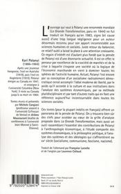 Essais de Karl Polanyi - 4ème de couverture - Format classique