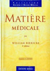 Matière médicale (9e édition) - Couverture - Format classique