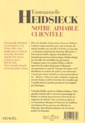 Notre aimable clientèle - 4ème de couverture - Format classique