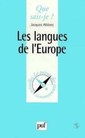 Les langues de l'Europe - Couverture - Format classique
