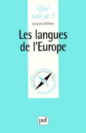 Les langues de l'Europe - Couverture - Format classique