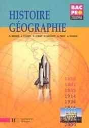Histoire Geographie Terminale Pro ; Eleve - Couverture - Format classique