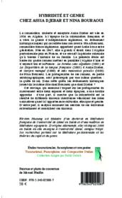 Hybridité et genre chez Assia Djebar et Nina Bouraoui - Couverture - Format classique