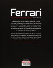 Ferrari ; histoire d'une marque de légende - 4ème de couverture - Format classique
