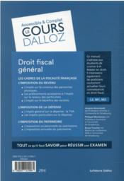 Droit fiscal général - 4ème de couverture - Format classique