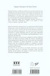 Figures baroques de Jean Genet - 4ème de couverture - Format classique