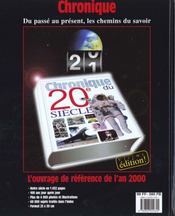 Chronique de l'année 1999 - 4ème de couverture - Format classique
