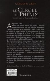 Le cercle du Phénix ; les aventures de Cassandra Jamiston - 4ème de couverture - Format classique